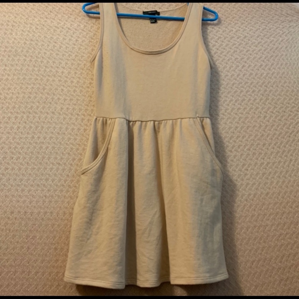 Soft Tan Jumper Dress
